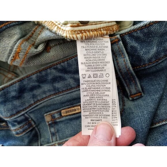 PRANA Women's Sienna Hiking Jeans True Blue Stretch Denim Size 6 Reg - Picture 11 of 12